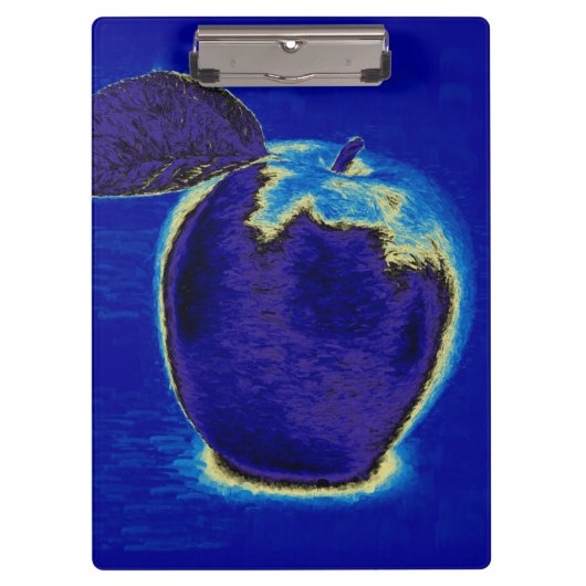 Porte-bloc Peinture à la pomme bleue (Devant)