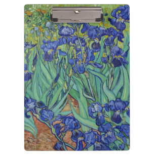 Porte-bloc Peinture à l'huile florale Les Iris bleus célèbres