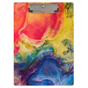 Porte-bloc Peinture Abstraite rouge jaune