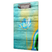 Porte-bloc Peinture acrylique de fleur de couleur d'art sur (Gauche)