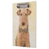 Porte-bloc Peinture Airedale Terrier - Cute Original Art (Gauche)
