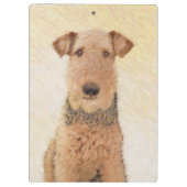 Porte-bloc Peinture Airedale Terrier - Cute Original Art (Dos)