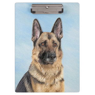 Porte-bloc Peinture berger allemande - jolie art original chi