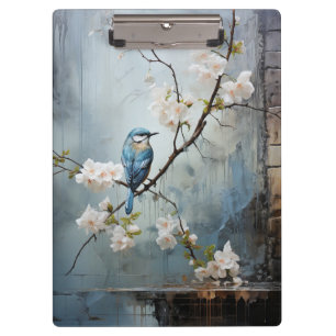 Porte-bloc Peinture chinoise avec des oiseaux et des fleurs b