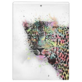 Porte-bloc peinture cool léopard d'aquarelle animal (Dos)