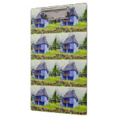 Porte-bloc Peinture de maison bleue (Gauche)