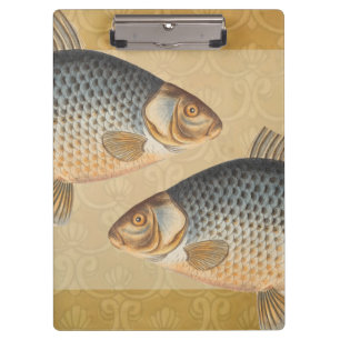 Porte-bloc peinture de pêche de carpe dessin d'eau douce