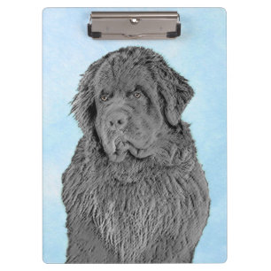 Porte-bloc Peinture de Terre-Neuve - Cute Original Chien Art