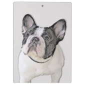 Porte-bloc Peinture française de Bulldog (Pied de broche) - A (Dos)