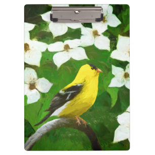 Porte-bloc Peinture Goldfinch - Cute Original Chien Art
