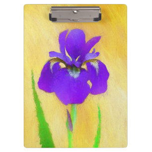 Porte-bloc Peinture Iris à pois pourpre - Chien original mign