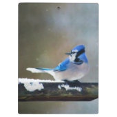 Porte-bloc Peinture Jay Bleu - Art Oiseau Original (Dos)