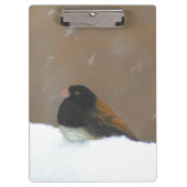 Porte-bloc Peinture Junco foncée - Art original pour oiseaux (Devant)