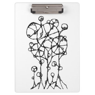 Porte-bloc Peinture manuelle - Groupe d'arbres abstraits 1 + 