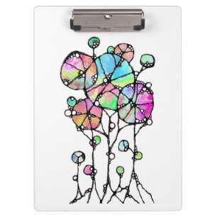 Porte-bloc Peinture manuelle - Groupe d'arbres abstraits 3