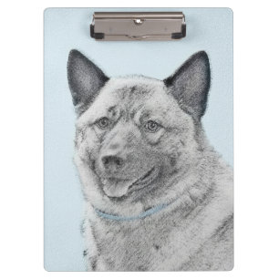 Porte-bloc Peinture norvégienne Elkhound - Art original Chien