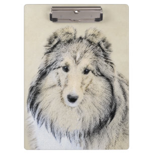 Porte-bloc Peinture Shetland Sheepdog - Jolie art original ch