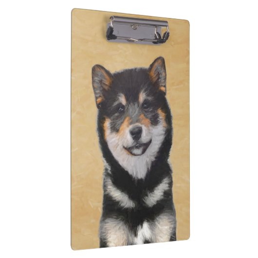 Porte-bloc Peinture Shiba Inu (Noir et Tan) - Art Chien (Swatch)