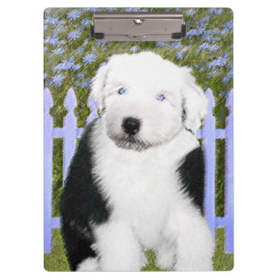 Porte-bloc Peinture sur chiots pour chien de garde anglaise -