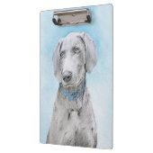 Porte-bloc Peinture Weimaraner - Joli art original chien (Gauche)