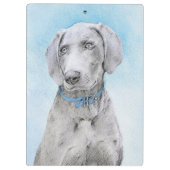 Porte-bloc Peinture Weimaraner - Joli art original chien (Dos)