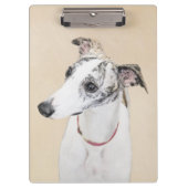 Porte-bloc Peinture Whippet - Jolie art original chien (Devant)
