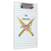 Porte-bloc Pencils Papier portable d'enseignant floral Grèves (Swatch)