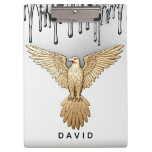 Porte-bloc Pendentif Aigle Royal Métallique Liquide