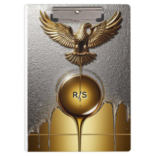 Porte-bloc Pendentif Aigle Royal Métallique Liquide