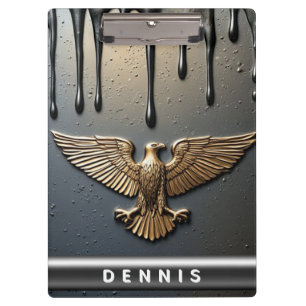 Porte-bloc Pendentif Aigle Royal Métallique Liquide