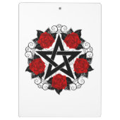 Porte-bloc Pentagramme aux roses rouges (Dos)