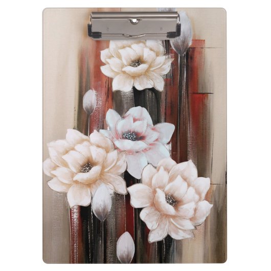 Porte-bloc Peonies et pinceau (Devant)