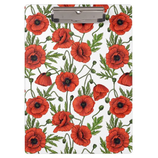 Porte-bloc Pépites, rouge et vert sur blanc (Devant)