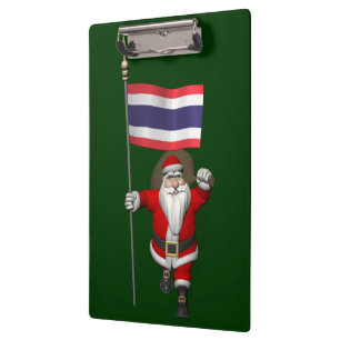 Porte-bloc Père Noël Sucré Avec Drapeau De Thaïlande