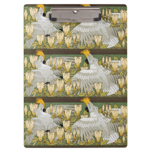Porte-bloc Perroquet Cacatoès Vert Sauge Vintage Art Magnolia