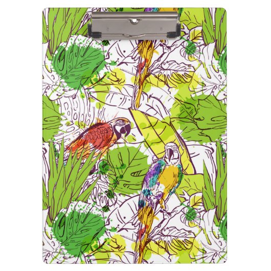 Porte-bloc Perroquets tropicaux (Devant)