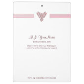 Porte-bloc Personal Counseling bandes de luxe et phoenix rose (Dos)