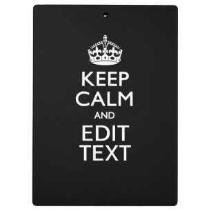 Porte-bloc Personalisé KEEP CALM Votre texte en noir