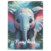 Porte-bloc Personalised Cute Elephant in the Rain (Dos)