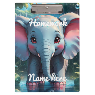 Porte-bloc Personalised Cute Elephant in the Rain