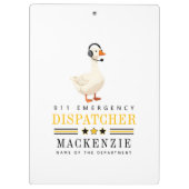 Porte-bloc Personalized 911 Dispatcher Goose With Headset (Dos)