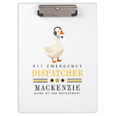 Porte-bloc Personalized 911 Dispatcher Goose With Headset (Devant)