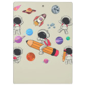 Porte-bloc Personalized Astronauts and Planets Back to School (Dos)