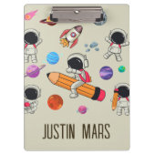 Porte-bloc Personalized Astronauts and Planets Back to School (Devant)