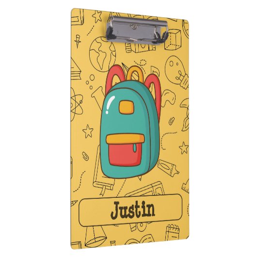 Porte-bloc Personalized Back to School Backpack & Doodles (Swatch)