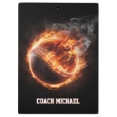 Porte-bloc Personalized  Baseball Ball on Fire (Dos)