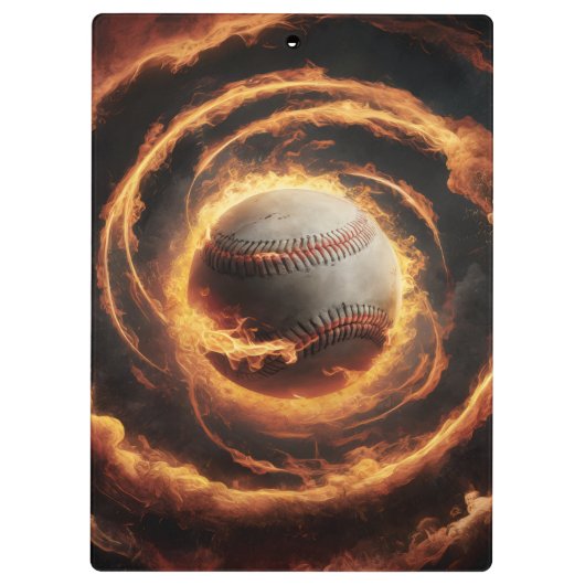 Porte-bloc Personalized Baseball Ball on Fire (Dos)