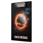 Porte-bloc Personalized Baseball Ball on Fire (Gauche)