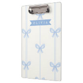 Porte-bloc Personalized Blue Bow Coquette Name Aesthetic (Gauche)