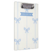 Porte-bloc Personalized Blue Bow Coquette Name Aesthetic (Swatch)